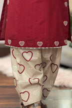 Maroon Heart - Grace Stitch 