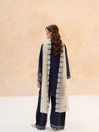 NAVY BLUE EMBROIDERED 3PC