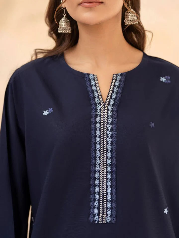 NAVY BLUE EMBROIDERED 3PC