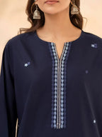 NAVY BLUE EMBROIDERED 3PC
