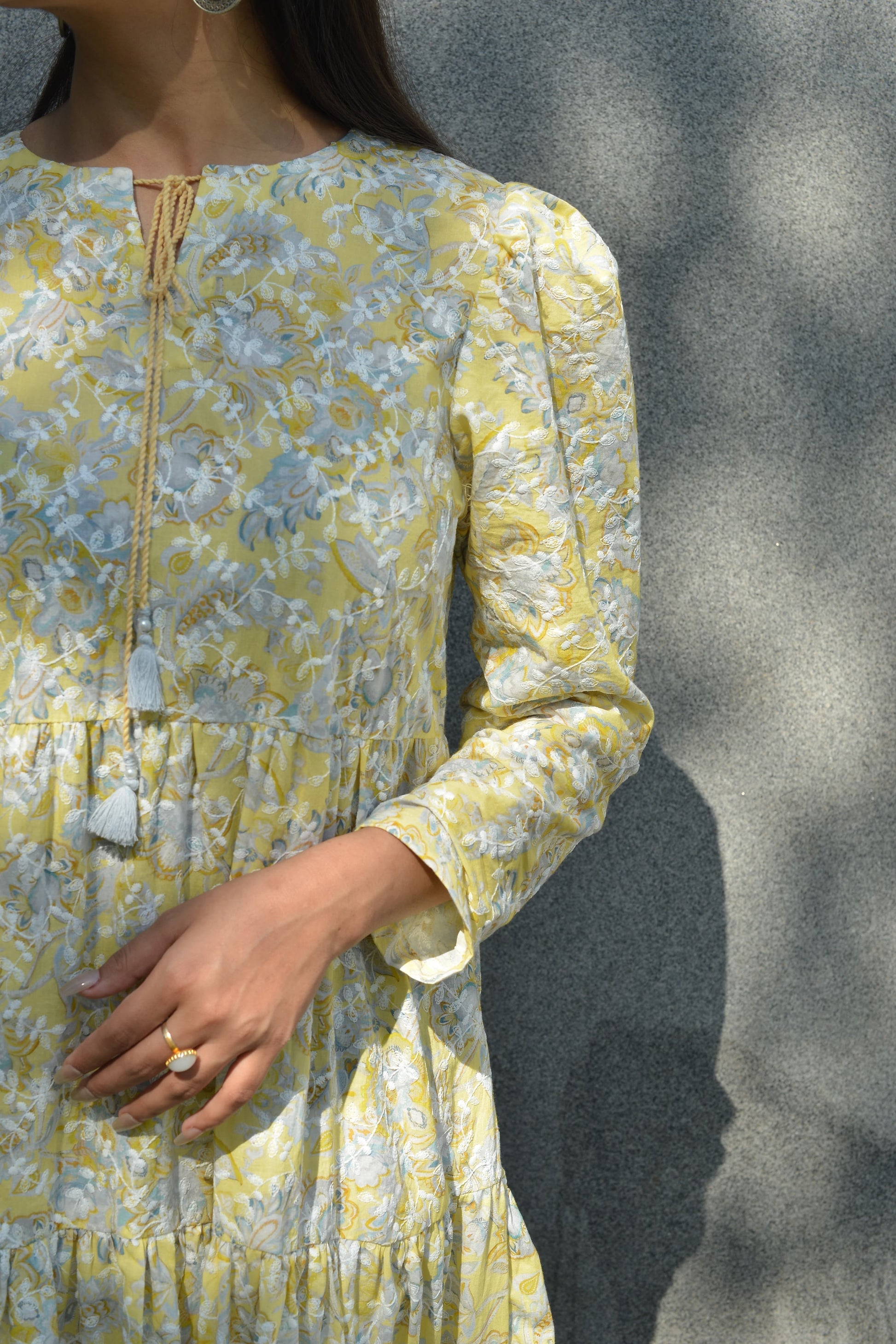 Sunshine Bloom – Printed Long Frock