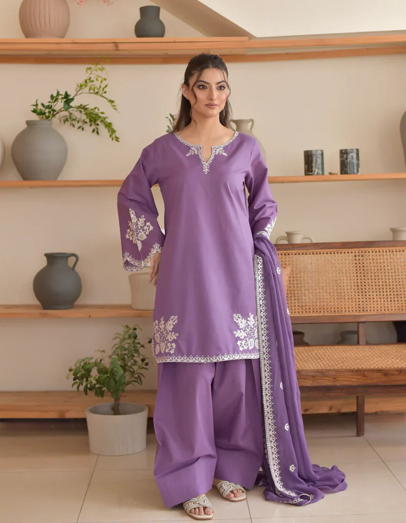 Roohi embrioded 3 pc