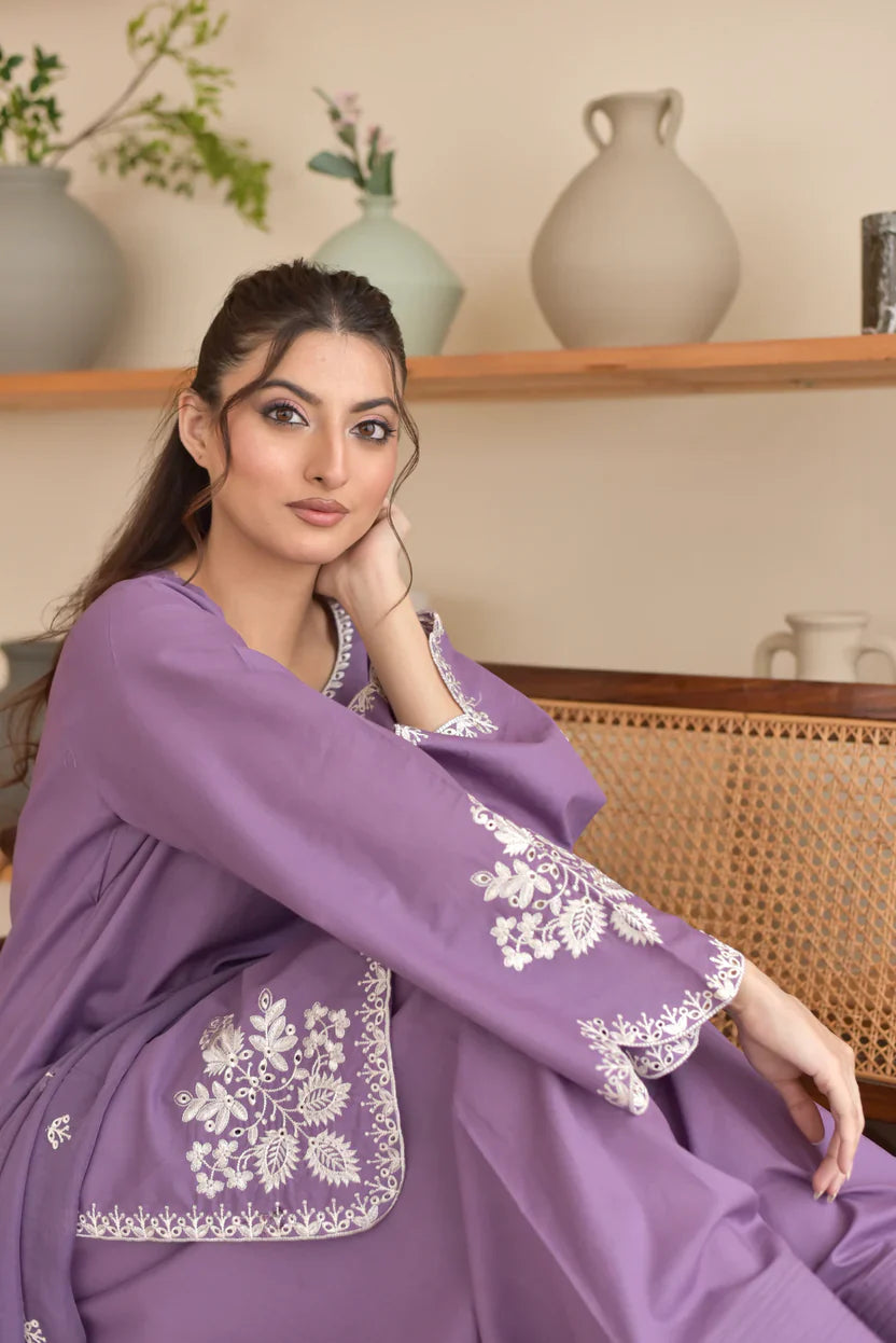 Roohi embrioded 3 pc