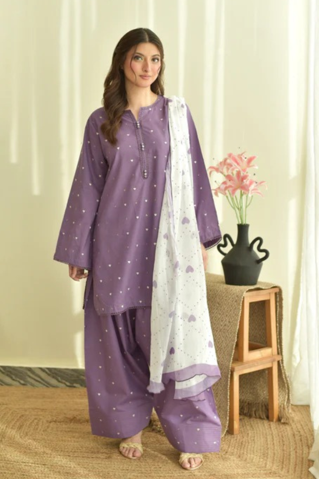 Zarmina Purple 3 Piece
