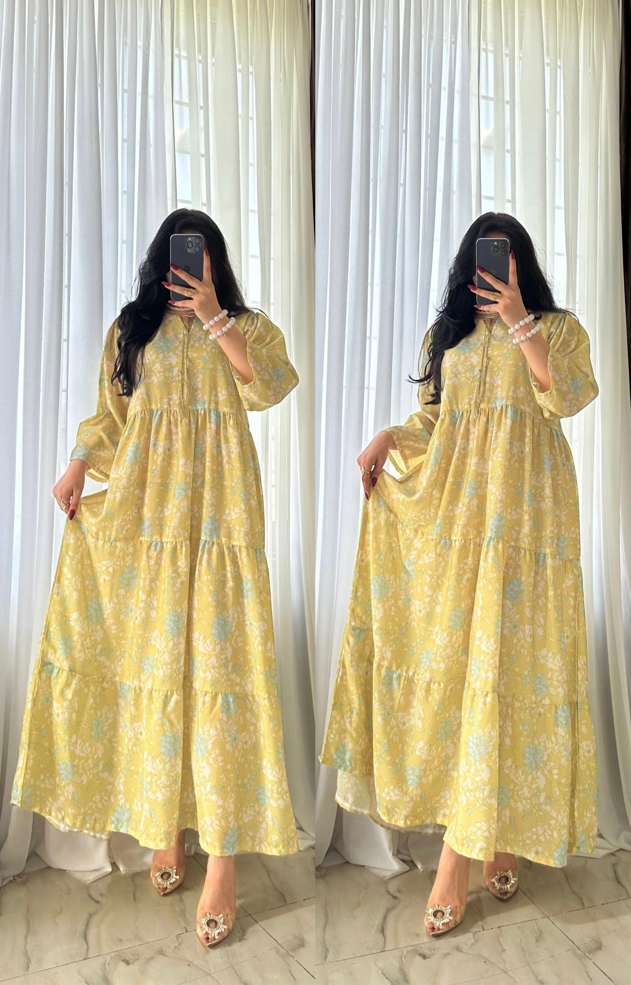 Sunshine Bloom – Printed Long Frock