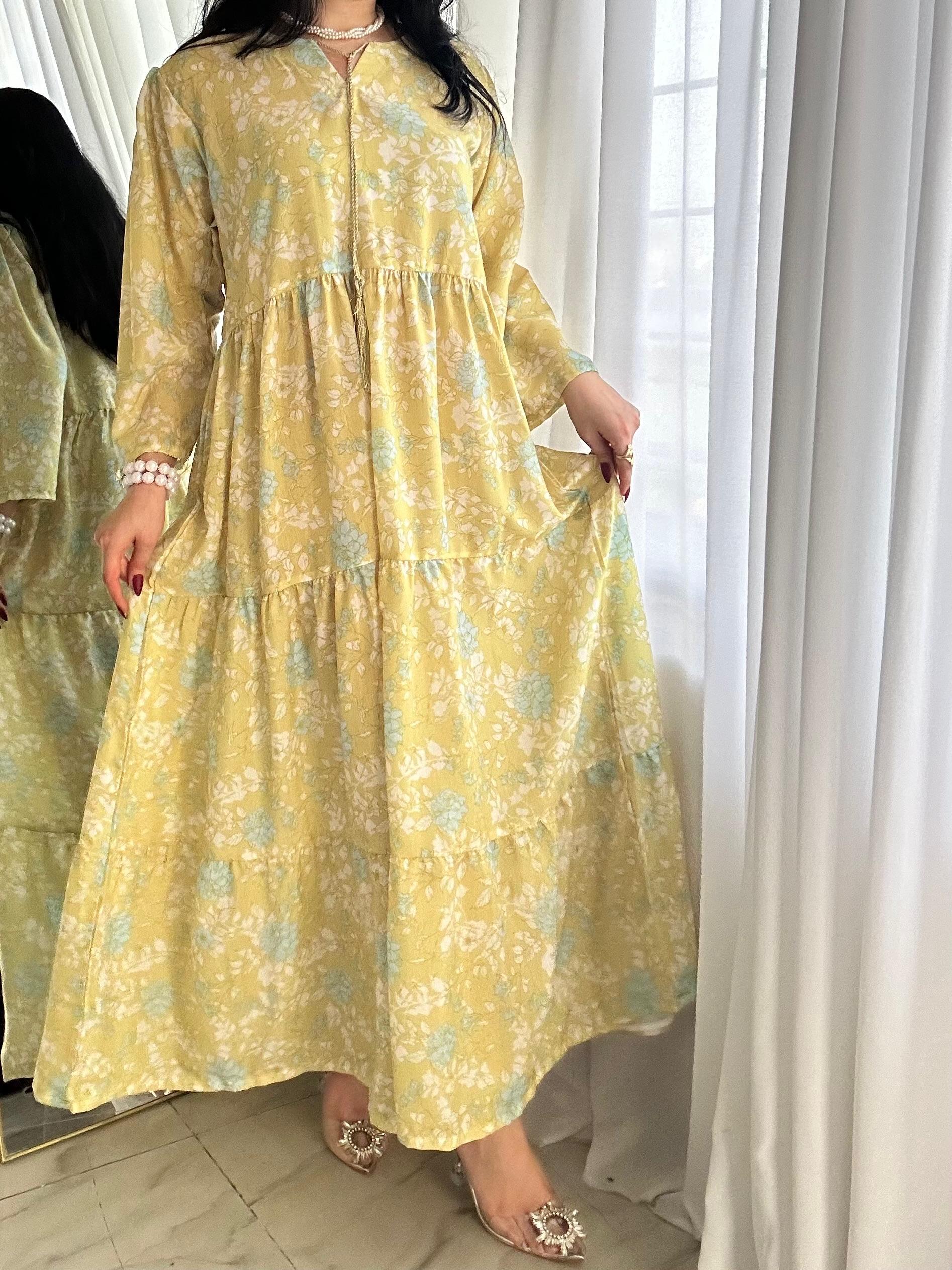 Sunshine Bloom – Printed Long Frock