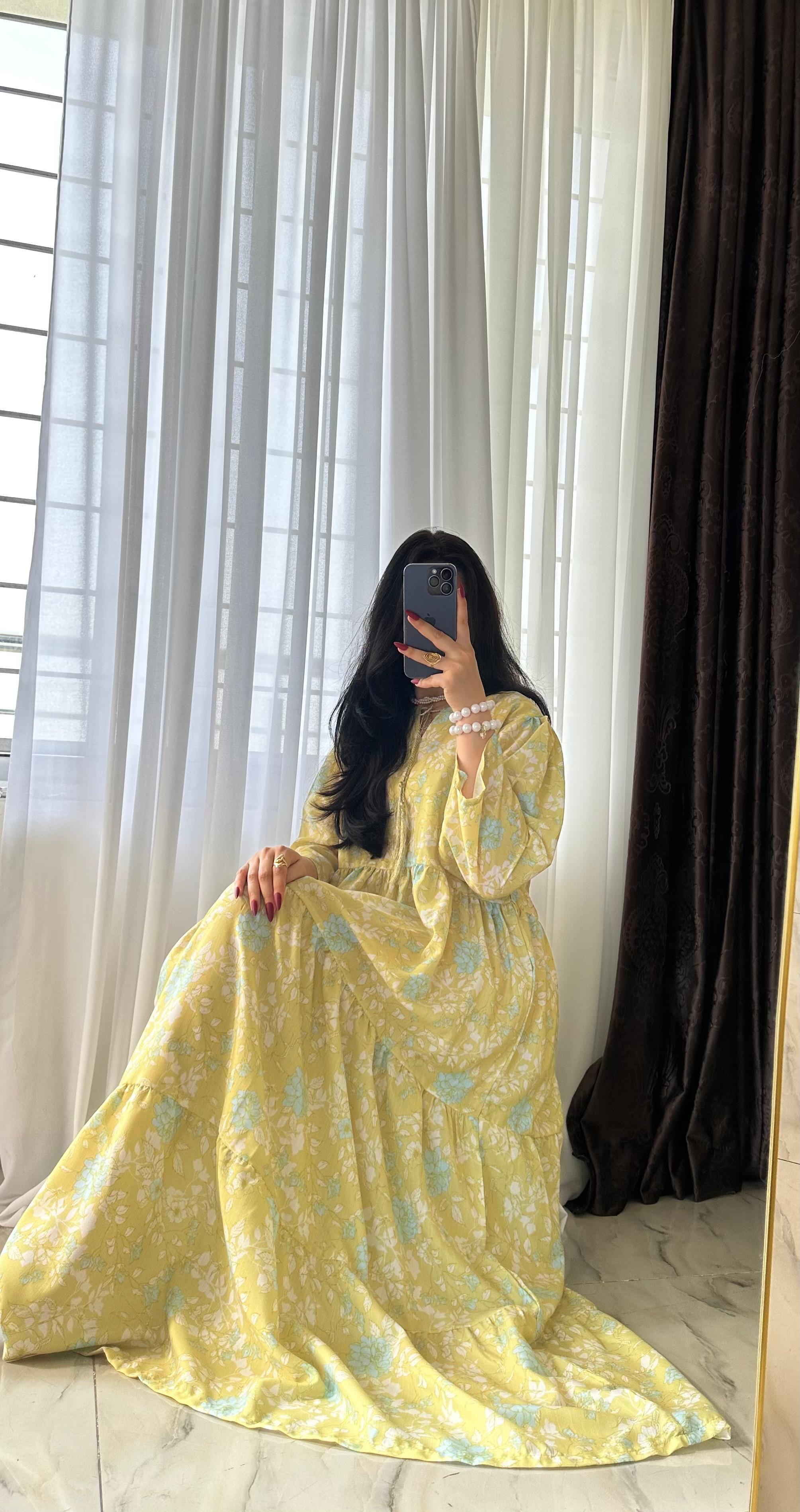 Sunshine Bloom – Printed Long Frock