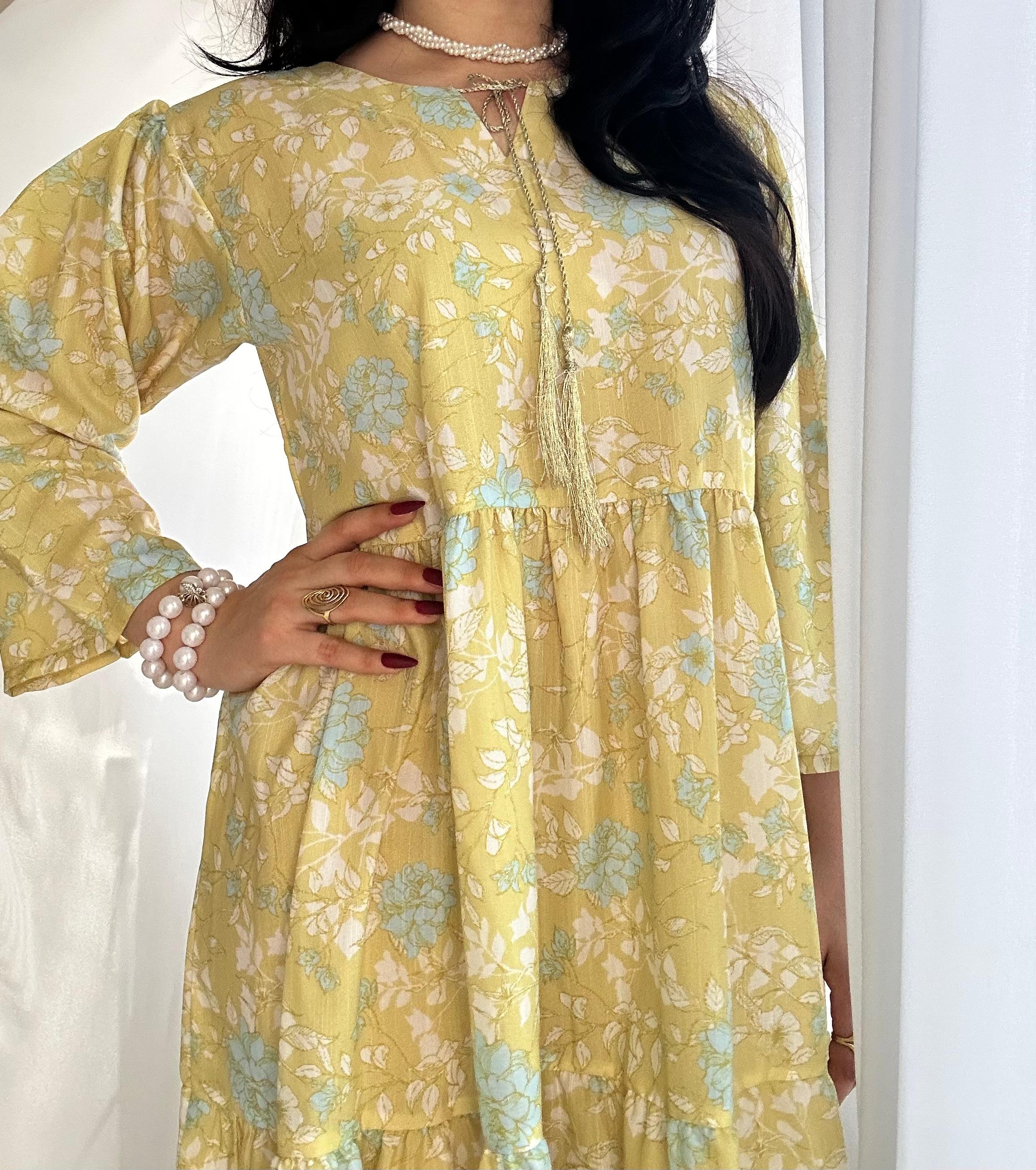 Sunshine Bloom – Printed Long Frock
