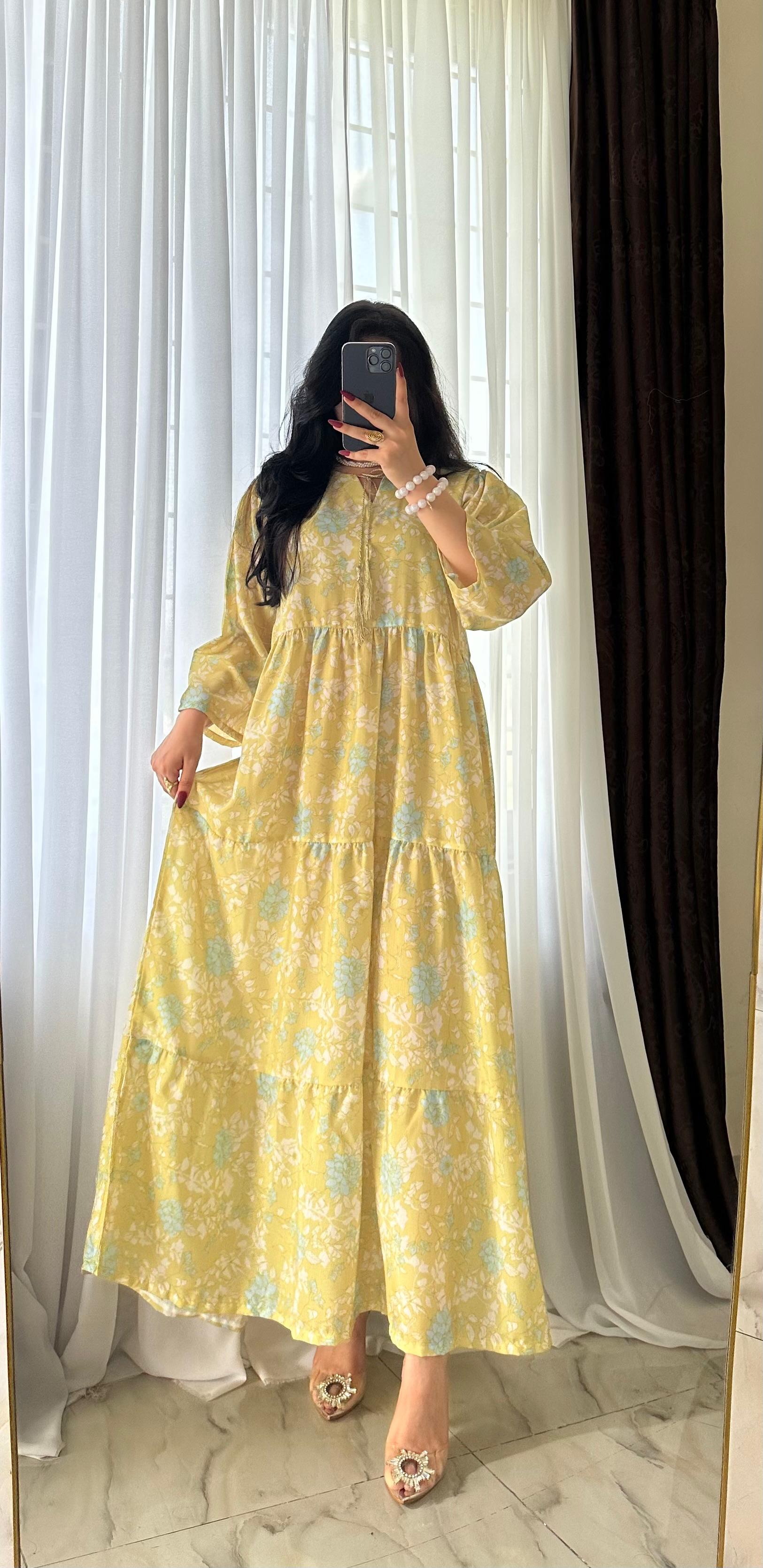 Sunshine Bloom – Printed Long Frock