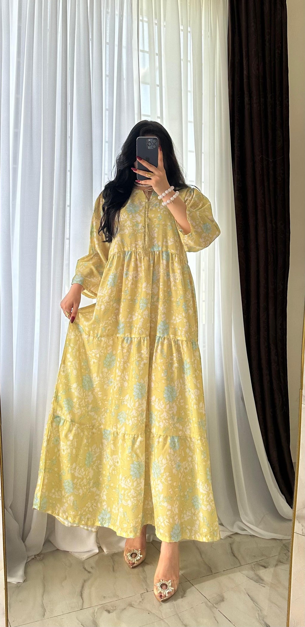 Sunshine Bloom – Printed Long Frock