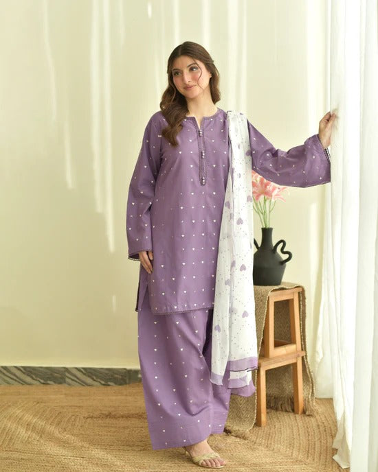 Zarmina Purple 3 Piece