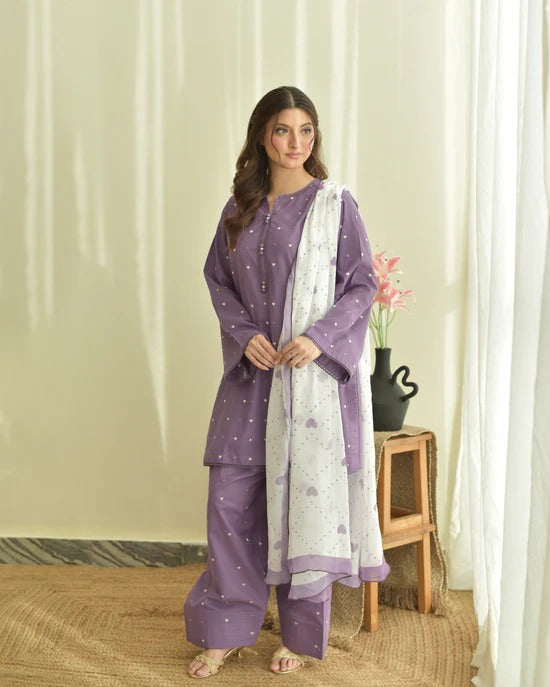 Zarmina Purple 3 Piece